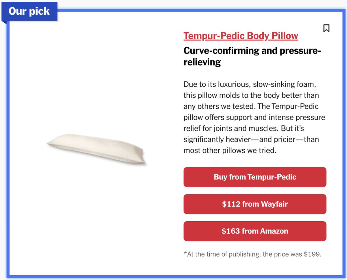 Wirecutter on Twitter "5/ And Tom’s going to need a body pillow to