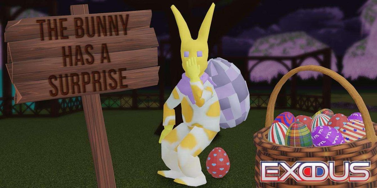 Just went live on twitch for the Exodus Easter 2023 event. Hop in and earn rewards including the new Thuggs Bunny NFT 126,44. Scavenger Hunts have free resets and double xp is active for the next 10 days!!!

twitch .tv/j_t_v

#exodusgame #Easter #Easter2023 #Decentraland