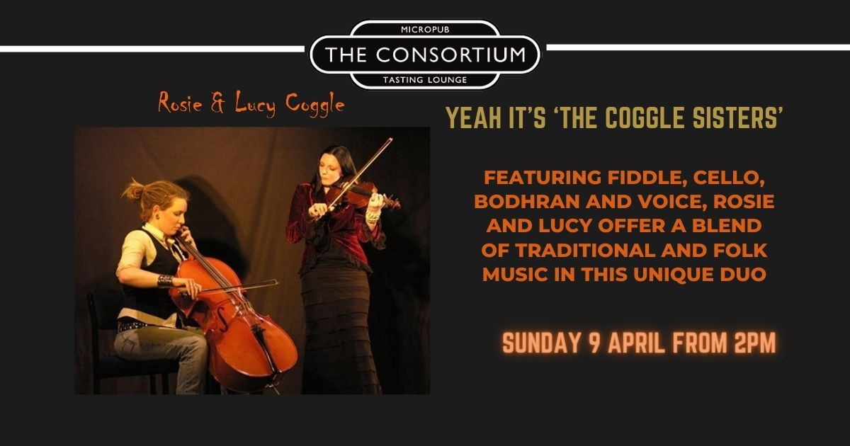 consortiumlouth's tweet photo. The Fabulous Coggle Sisters will be providing the entertainment at our beer festival on Sunday - 9 April 2023. Starting at 2pm, enjoy the unique blend of traditional and folk music performed by Rosie and Lucy. Certainly not to be missed.
#consortiumlouth #Louth #beerfestival https://t.co/rKQvDp5lq1