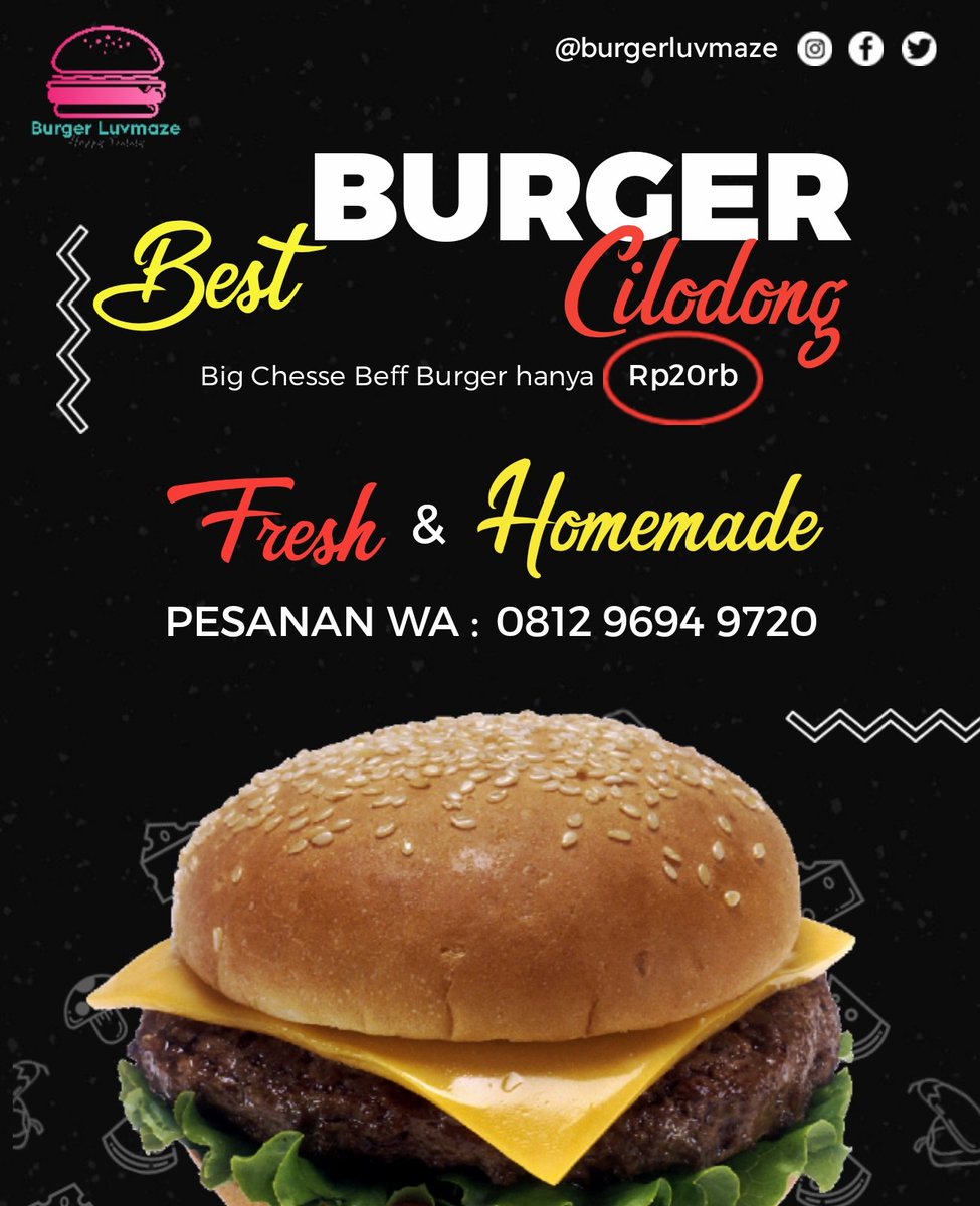 BurgerLuvmaze's tweet photo. Happy weekend 💙 
#burgerluvmaze #bigburger #kulinerdepok #kulinercilodong #autokenyang https://t.co/Y5uddheXsj