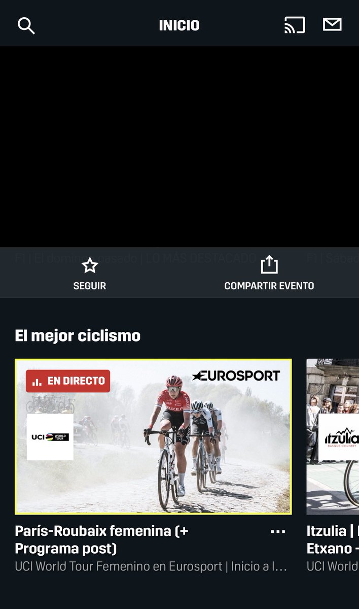 MadMark's tweet photo. @DAZN_ES_Help pq no puedo ver la Paris Roubaix? No aparece ninguna imagen. https://t.co/v8sWfCaklO