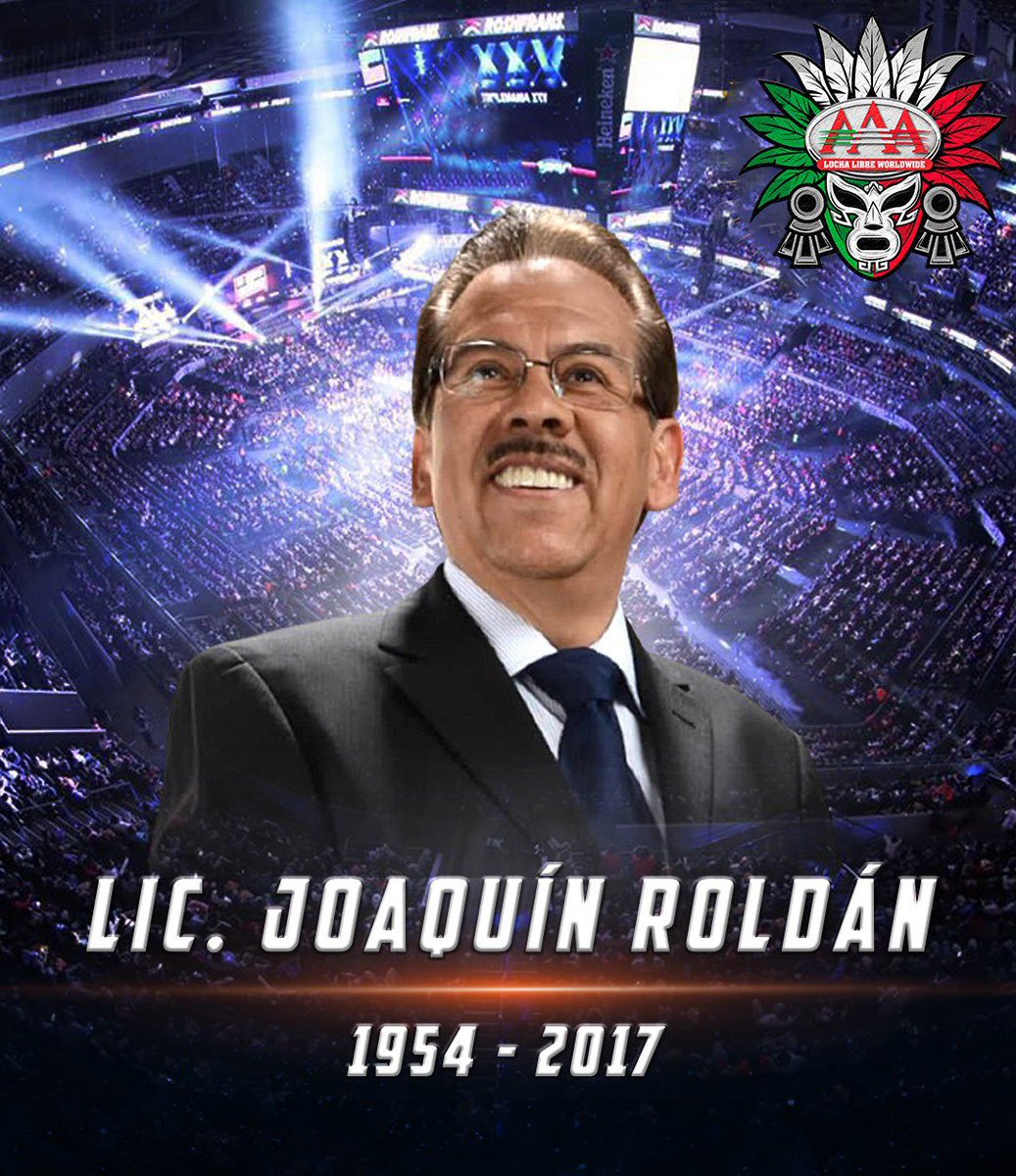 Hoy abrimos nuestros corazones ❤️ y levantamos una oración en memoria del Lic. Joaquín Roldán, a 6 años de su partida. Persona comprometida con @luchalibreaaa, el deporte en México 🇲🇽, hombre de familia, esposo y padre ejemplar.