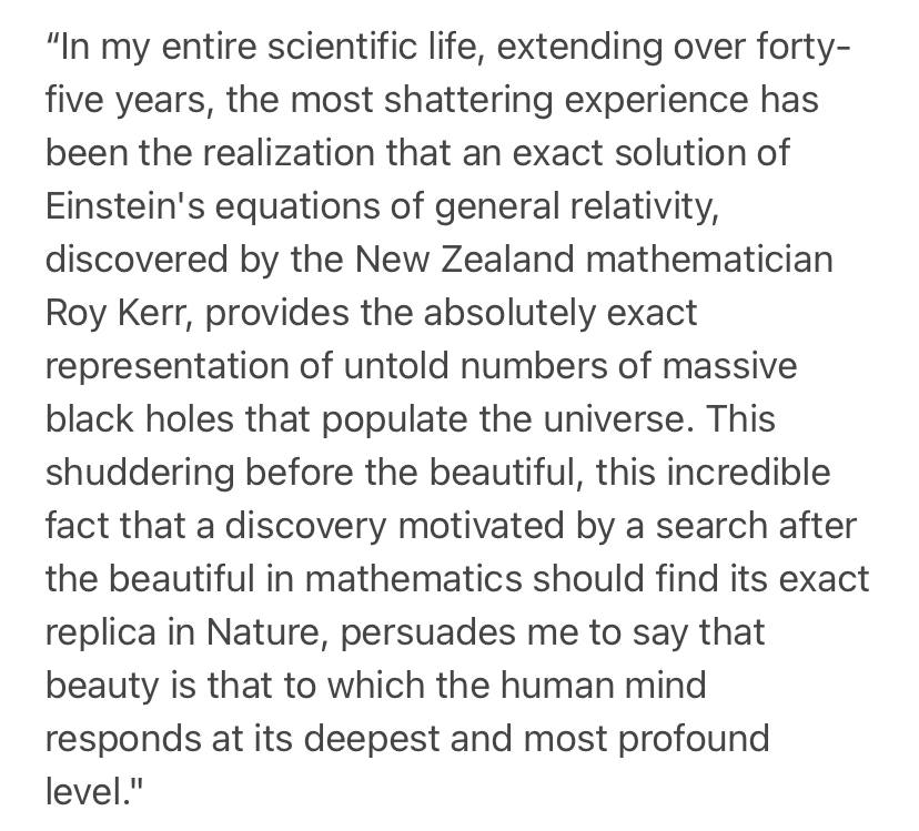 Subrahmanyan Chandrasekhar on the beauty of black holes:
