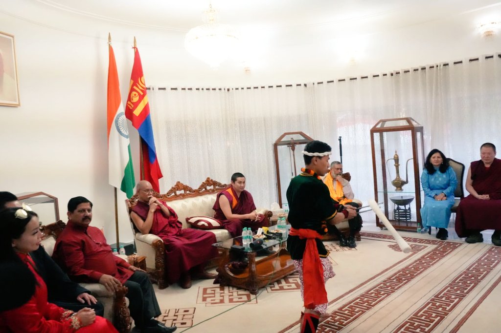 IbcWorldOrg's tweet photo. #Indian and #Mongolian cultural event held at the Mongolian Embassy jointly by the #Naropa #Institute & IBC https://t.co/irC0yfi7Cz