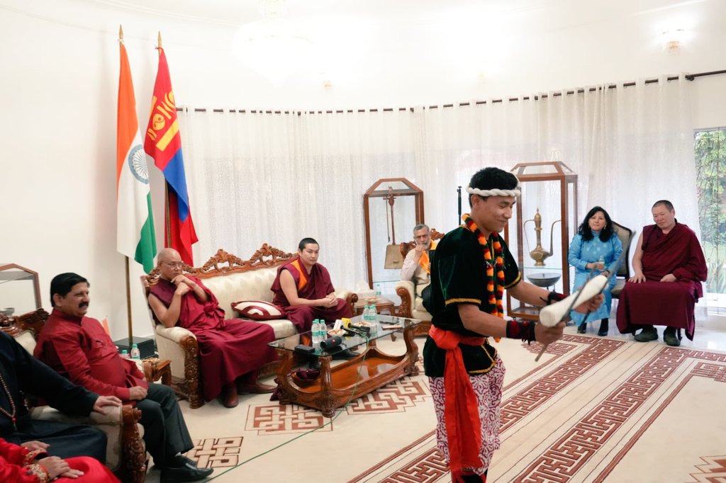 IbcWorldOrg's tweet photo. #Indian and #Mongolian cultural event held at the Mongolian Embassy jointly by the #Naropa #Institute & IBC https://t.co/irC0yfi7Cz