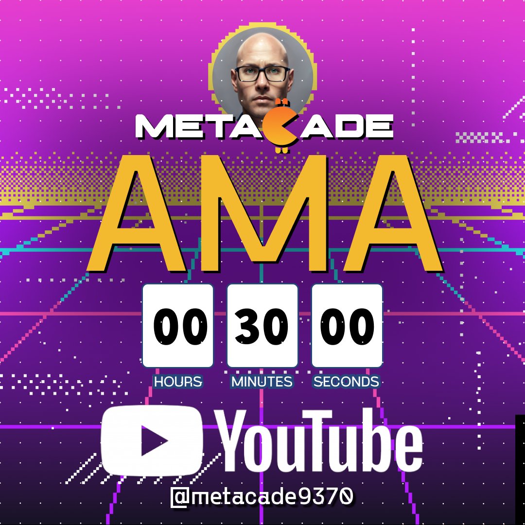 Metacade_'s tweet photo. 🔥#METACADERS🔥

ONLY 3️⃣0️⃣ MINUTES UNTIL OUR AMA WITH METACADE CEO, RUSSELL BENNETT🔥

Make sure you don't miss it⬇️
🔗https://t.co/FlOxEyVyRg https://t.co/aeB2mJJTUv