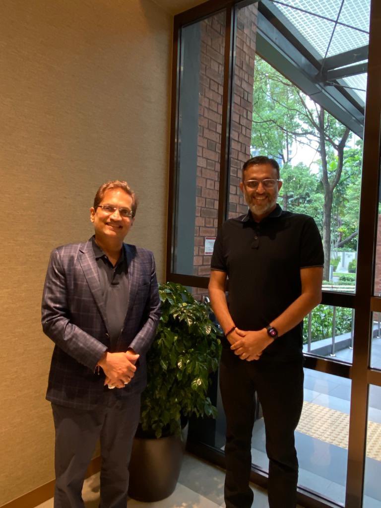HMview's tweet photo. Today in Singapore I met Mr. Prashant Khemka, the founder of White Oak Capital and a well-known fund manager for India investments in Europe. 

Some of the points he made at the meeting are quite interesting. The way he explained market with data and global scenario is amazing.  Return on investment, Opportunity in India, Strategy for fund managers to generate alpha and many more. And finally question I asked which place ( USA , Europe and Singapore) you liked most in last 30 years for business and personal life… 
he smiled and replied: asli Maza to apne Mumbai mai hai…
#NewIndia