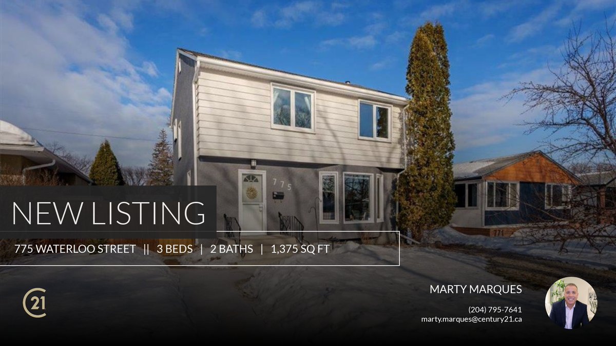 mm2067's tweet photo. 📍 New Listing 📍 Take a look at this fantastic new property that just hit the market located at 775 Waterloo Street in Winnipeg. Reach out here or at (204) 795-7641 for more information

Call, text or email me:

Marty Marques REAL... https://t.co/aCm3OA7m9f https://t.co/u4u670P6XZ