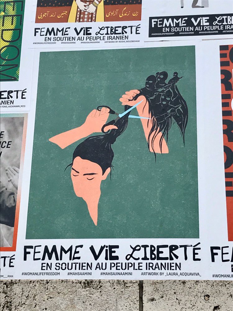 PinkMagItalia's tweet photo. A sostegno delle donne iraniane e del loro coraggio Parigi dedica una mostra al @PalaisdeTokyo per non dimenticare. Le foto sono della nostra Lili Déchinista che le ha scattate per noi.

#viefemmesliberté #vitadonnalibertà #lifewomenfreedom https://t.co/gzjBhZd4LI