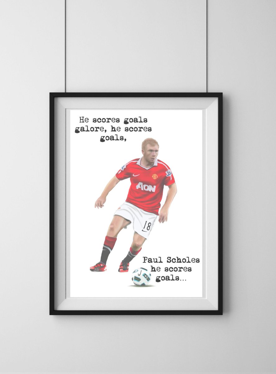 Maccatheartist's tweet photo. Excited to share the latest addition to my #etsy shop: Paul Scholes he scores goals print.
perfect for games rooms, man caves, bedrooms.
#football #manchesterunited #paulscholes https://t.co/RAI9bdEAIy https://t.co/ga7oyu4M3g