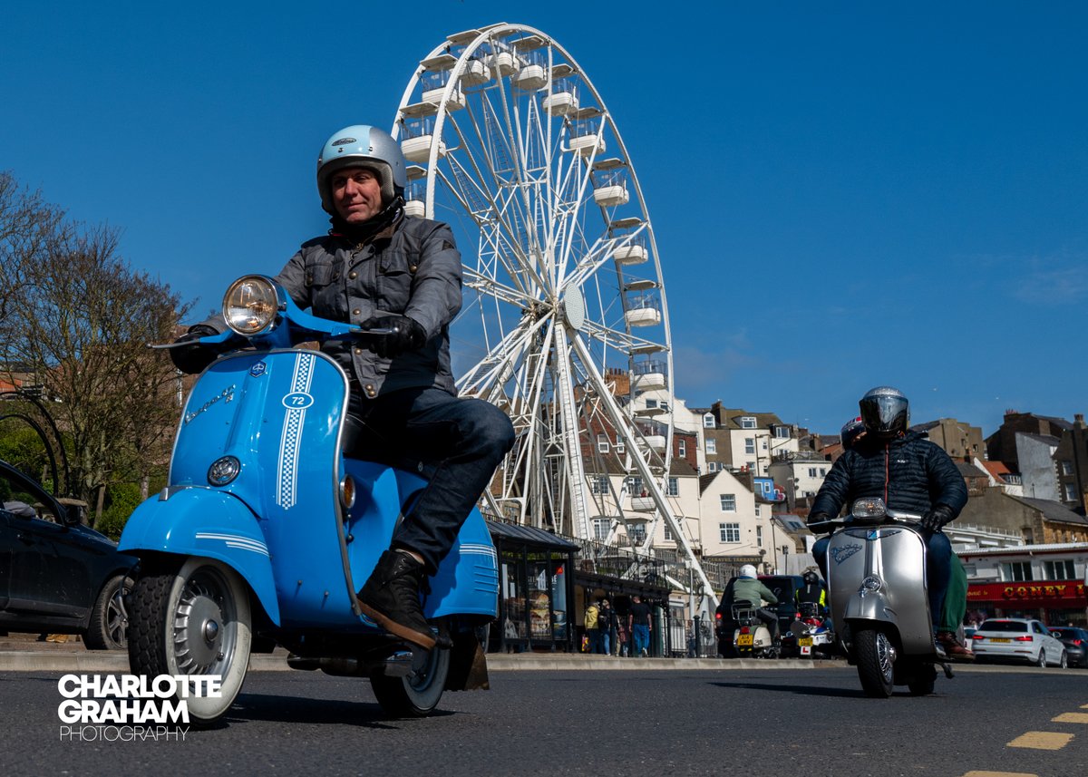 MadCowFudge's tweet image. Working on #behalf of the #DailyTelegraph and its #Scooters and #Mopeds in #Scarborough #lambretta #seaside #Yorkshire #YorkshireCoast