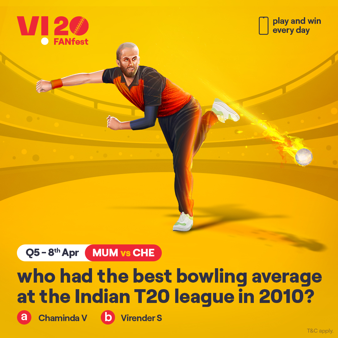 Here’s your chance to win the hottest prizes. Comment #Vi20FANFest with the right answer to all the questions today and stand a chance to win big – a📱every day. The one who gets the most questions right this season will get 2 tickets to the finale. #ContestAlert #Cricket