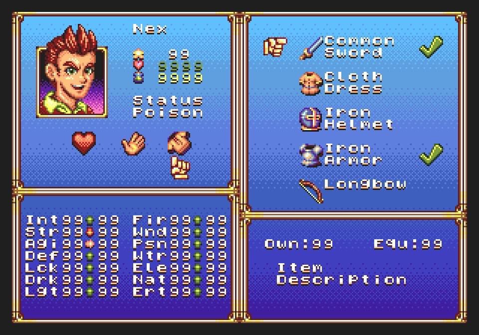 alteredimension's tweet photo. A few #workinprogress menu and status screens for today's #screenshotsaturday. What do you think?

#gamedev #indiegame #sega #rpg #pixelart https://t.co/uJB4h3qgrj