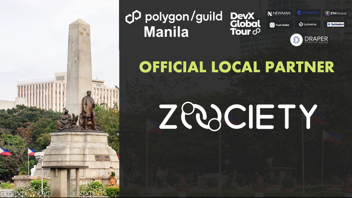 We're proud to announce our new community partnership with @ZoocietyXyz . As we look forward to our future events, follow us for updates on how we're making a difference in our community.

#PolygonGuildManila
#PolygonLabs
#FilipinoWeb3Community