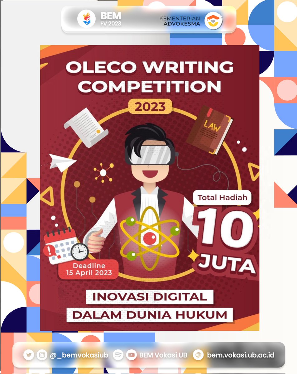 bemvokasiub's tweet photo. "[ IDAMAN - Informasi Lomba-Lomba ] 

Halo, Kawan Voks! 
Di bulan April ini ada informasi menarik lho! untuk teman-teman vokasi mengenai lomba  yang bisa teman-teman vokasi ikuti, penasaran dengan informasi lomba yang tersedia?🤔 https://t.co/ijUNJZIEmW