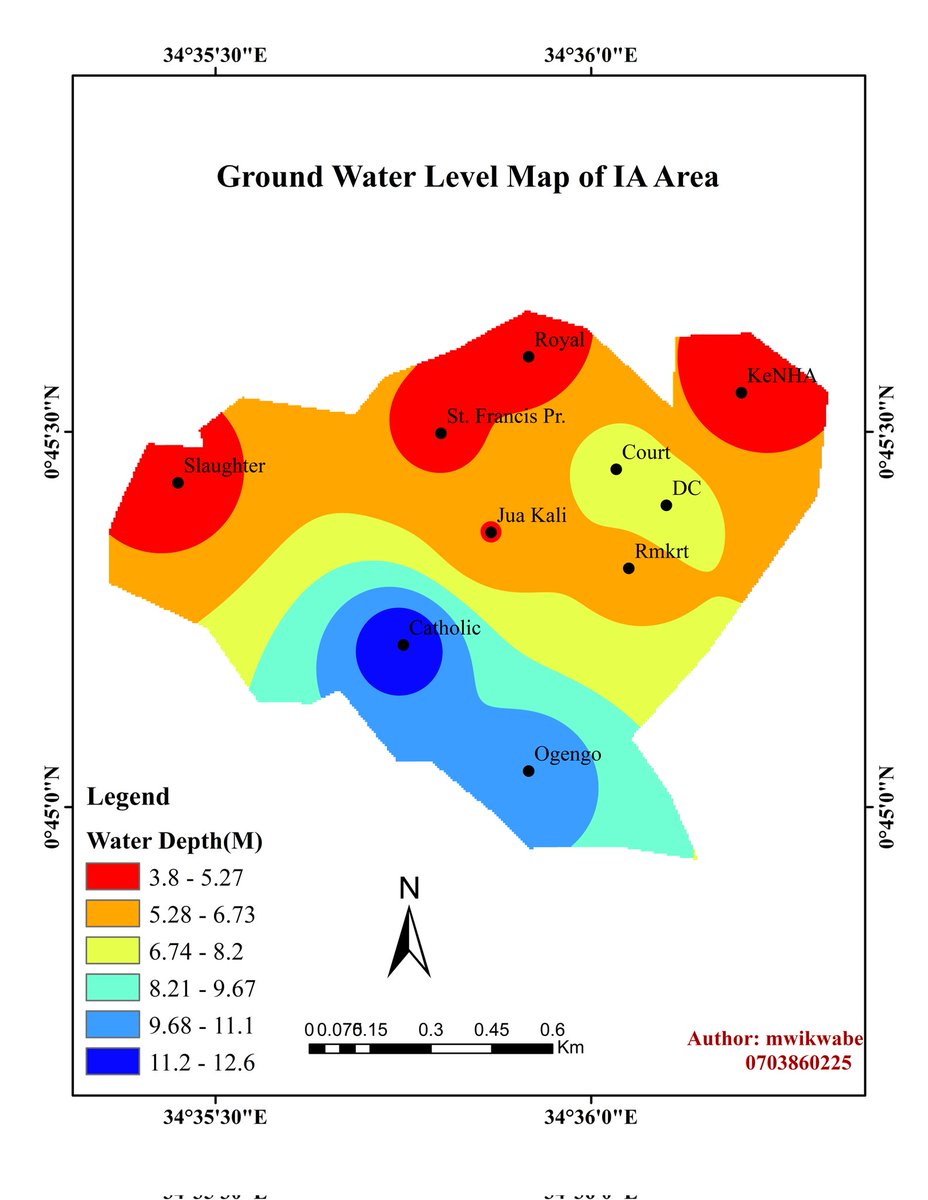 Such kind of maps are best used by researchers, to show how the water table varies or the depth of the ground water in different areas. #lovemaps
