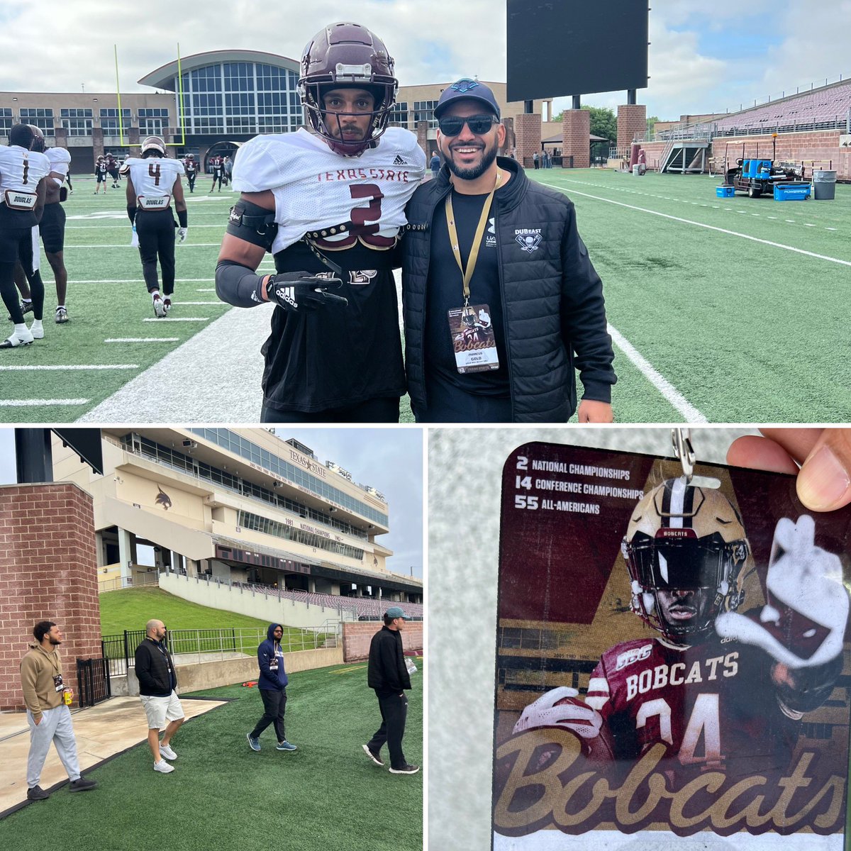 Great to see my guy <a href="/FordDement/">Kaleb Ford-Dement</a> today!! Thank you <a href="/CoachWillBryant/">Will Bryant</a> and <a href="/TXSTATEFOOTBALL/">Texas State Football</a> for hosting DUBeast staff today! ⚔️ 🏈