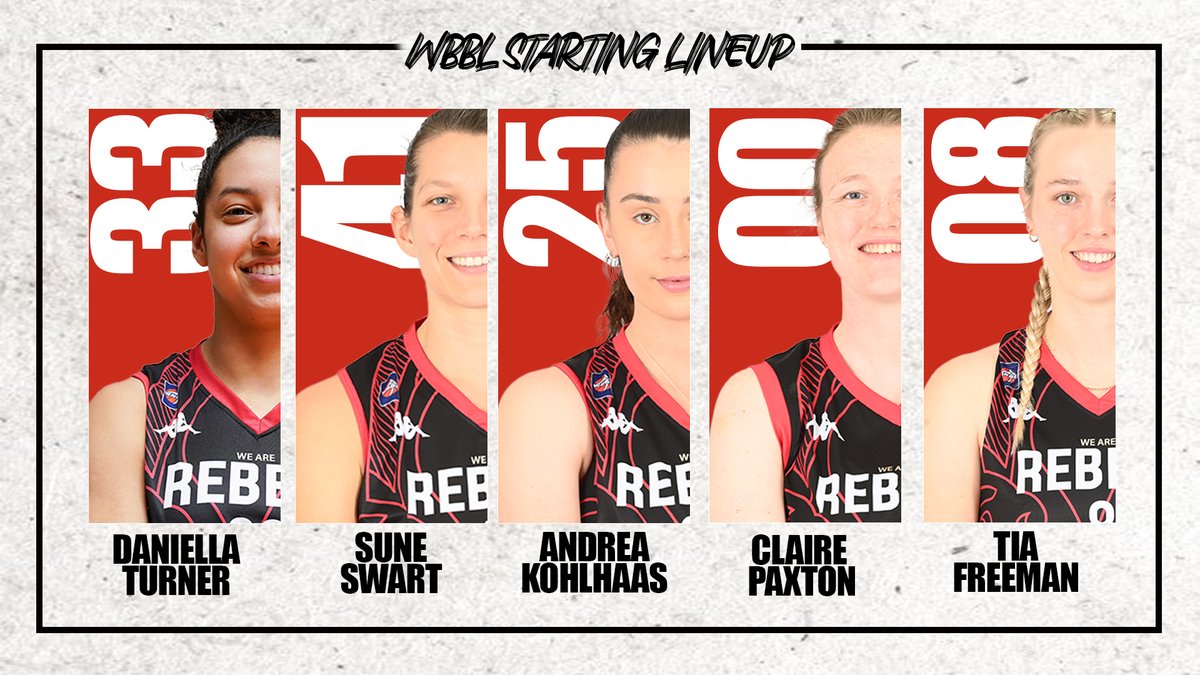 RT WBBLofficial: RT @EssexRebels: Your starting lineup for today's match-up against Oaklands Wolves. 

#essexrebels #wearerebels