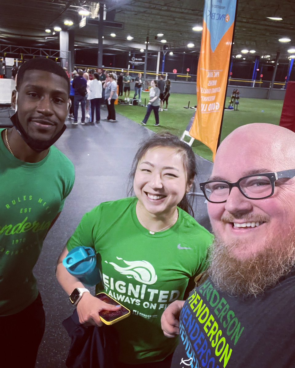 JohnMChase's tweet photo. Representing Henderson at KCCC! All three had a PR bench press! #hendersonproud #kccorporatechallenge2023 #hendersonknowsstrong https://t.co/VOh6YukQeN