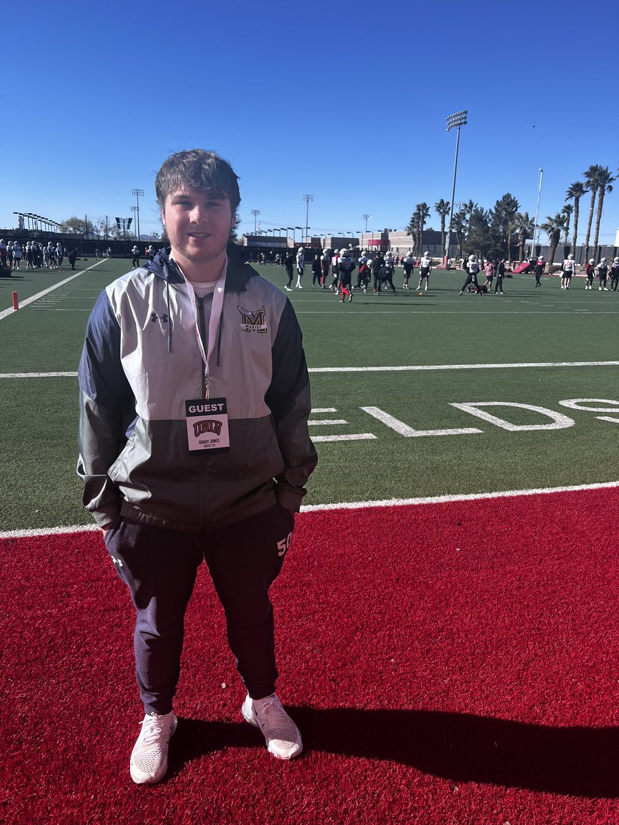 Had a great time <a href="/unlvfootball/">UNLV Football</a> watching spring practice! Loved getting to see what the program is all about! Can’t wait to be back! <a href="/CoachJBrown7/">James Brown</a> <a href="/bradodom/">Coach B.O.</a> <a href="/CoachJShibest/">James Shibest</a> <a href="/CoachGiugliano/">Anthony Giugliano</a> <a href="/RecruitGeorgia/">Recruit Georgia</a>