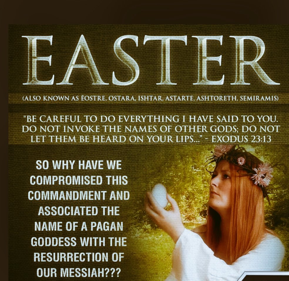 The deception has been great and long-lasting.  It's time to break those pagan traditions! 

#Passover 
#unleavenedbread
#firstfruits