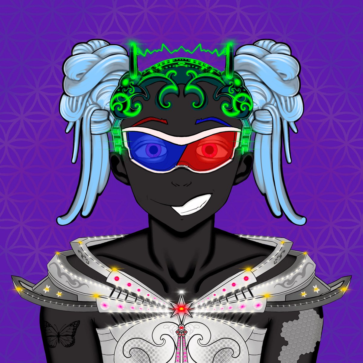 Featuring the 3D glasses trait,
👾👩🏾‍🎤👨‍🎤🦸🏿‍♀️🧞‍♀️
This is the Cyberpunks collection on
@optimismFND  
Each NFT only .0015 eth !!!!!! 
While supplies last….
🧬🦄
Mint site:
fractalvisions.art/pages/cyberpun…