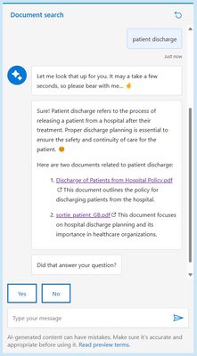 HenryJammes's tweet image. I had a lot of fun building a #PVA chatbot that searches documents in a #SharePoint site with #MicrosoftGraph and summarizes the results with #ChatGPT.

Did you know? The internal document search of Conversation Boosters does it natively 👀

powerusers.microsoft.com/t5/Calling-Act…