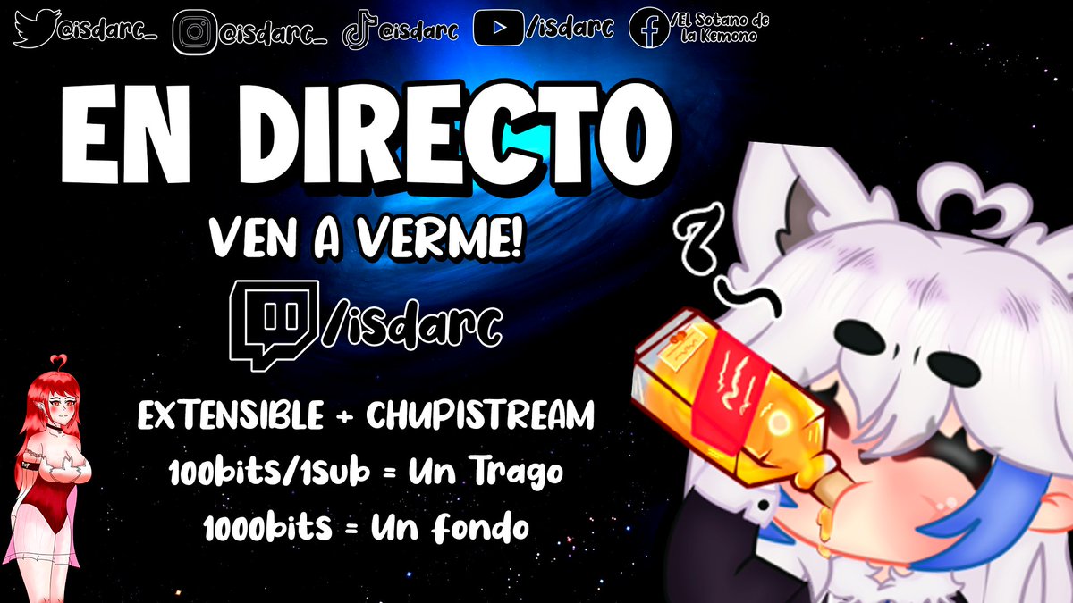 IsDARC_'s tweet photo. 💙EL EXTENSIBLE HA EMPEZADO!! No olvides de pasarte, haremos una dinámica de chupe por cada 100bits/sub que regalen nwn/💙
🔵No olvides de dejar tu LIKE y un RT!! 🔵
#VTuber #VtuberES #VTuberUprising #twitch #twitchstreamer #twitchstreaming #isdarc #TwitchStreamers https://t.co/XJmhbZZzKk