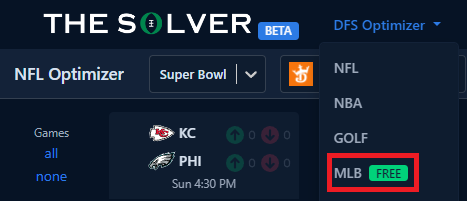 We've revamped a lot of the options/settings on our MLB optimizer and have made it FREE for a week:

thesolver.com/optimizer/mlb