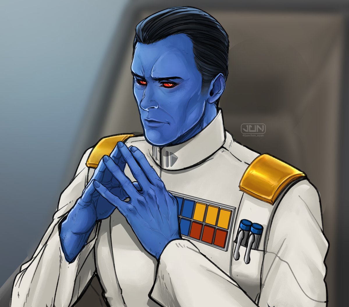 junchan_nyan's tweet image. スローン大提督  実写化おめでとう！！🥳🎉
ラース・ミケルセンが演じるスローンを再び(今回は実写で)観られるのが本当に嬉しいですね！とても楽しみです！！
#Ahsoka #fanart #YesSWC2023 #myartwork