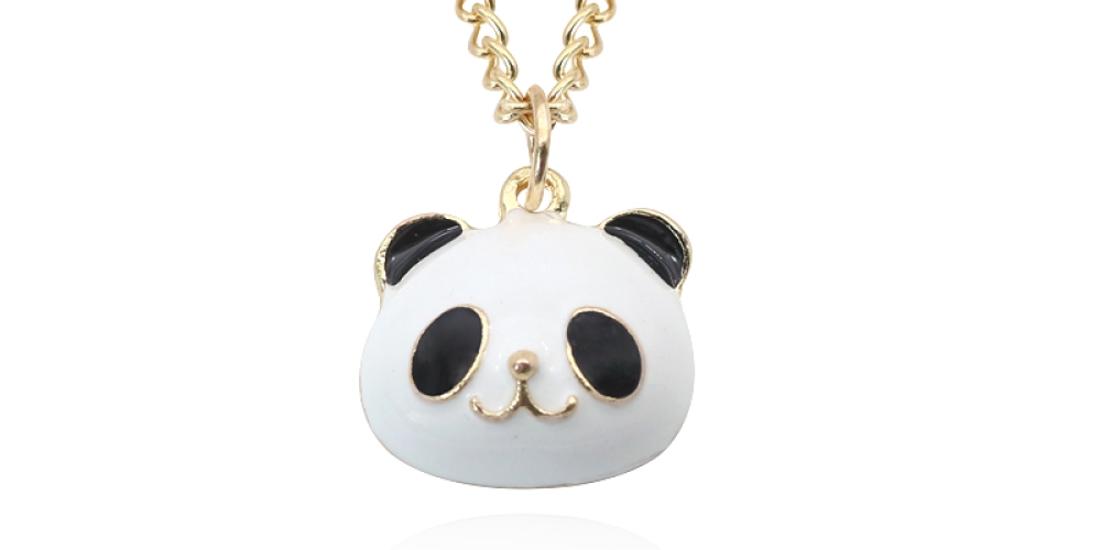 #gift Panda Necklaces Stainless Steel Chains Vintage Charms Chokers Necklaces buybybye.eu/panda-penddant…