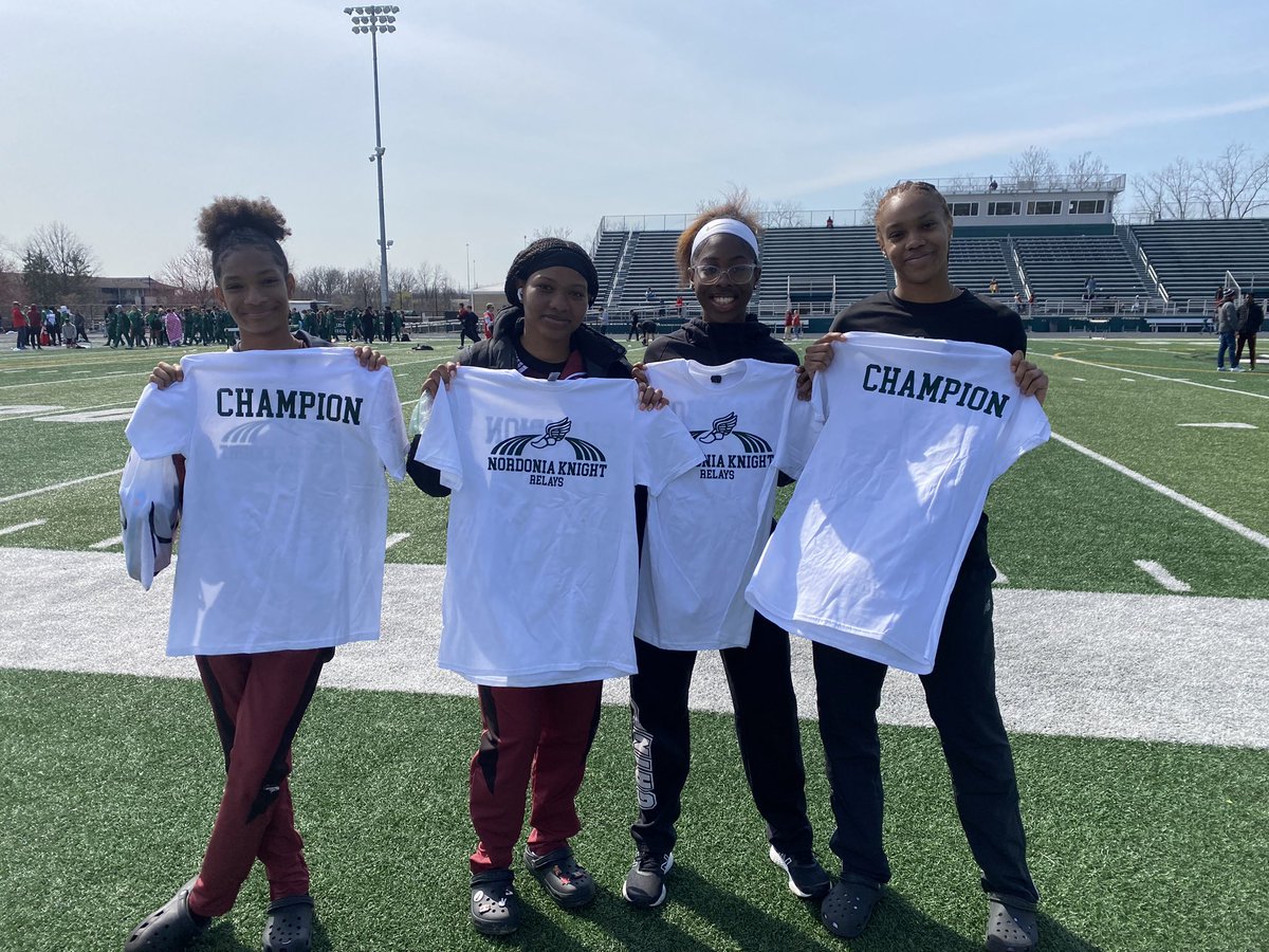 mhhs_track's tweet photo. First meet of the season and these ladies dominated the sprint medley relay today. They are the first athletes of the meet for outdoor.

Honorable mention the girls 4x100 relay. https://t.co/hfOARIFoRn