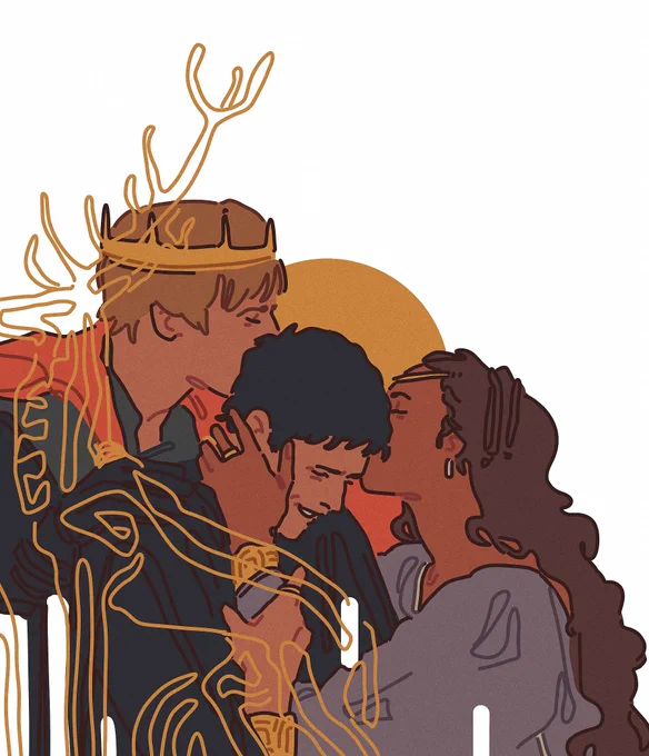 He's in the middle or a reason they had more chemistry with him than each other oooop 