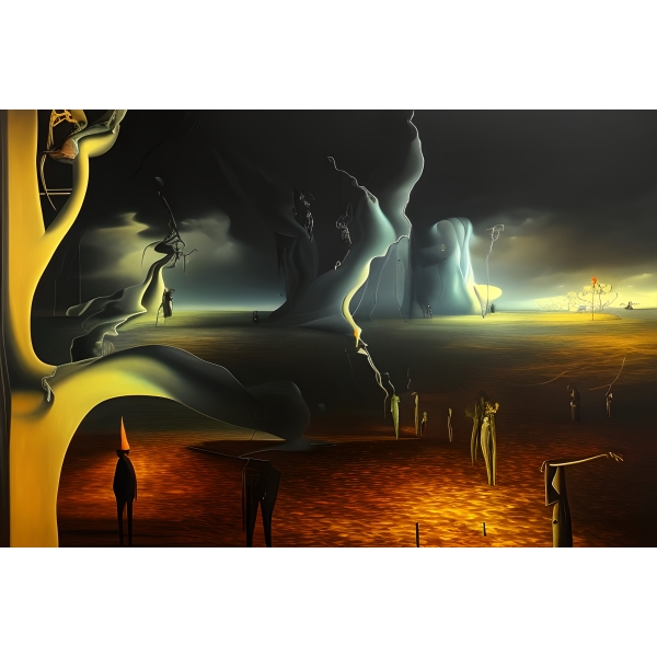SyntheticDali's tweet photo. Four new surreal images created for the Synthetic Dali Art Project. #AIart #AIArtwork #SyntheticDali #surrealism #surrealart #darksurrealism #digitalart #stablediffusion  2023-04-08 https://t.co/xgwpEijm3p