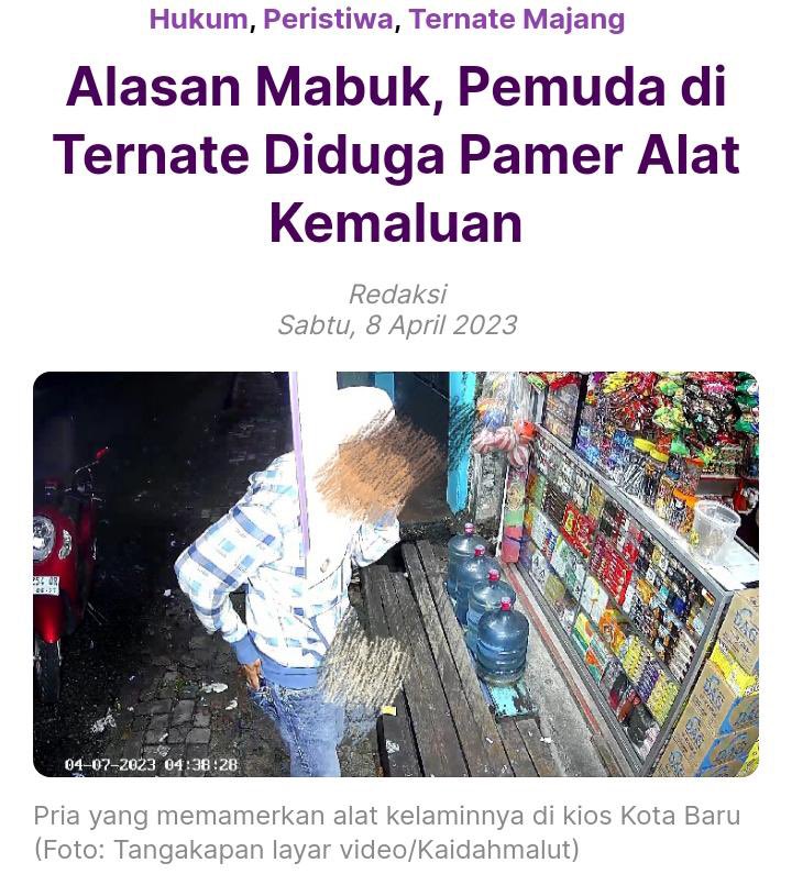 Ada orang model ini di ternate? 🫣