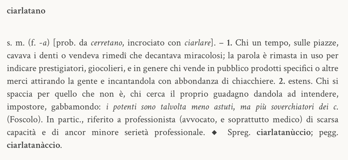 @francaravaz @nonsolopierina @Boletus731 @GiovaQuez Posto che Di Bella ha spacciato per miracolosa (dicendo letteralmente che migliaia di suoi pazienti erano guariti) una cura che è risultata inefficace, secondo me un giudice troverebbe calzante la definizione.