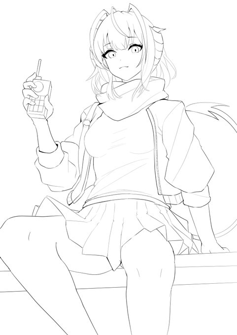 Trying out g-pen for lineart 
