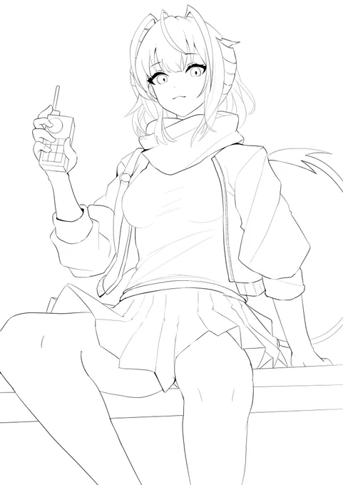 Trying out g-pen for lineart 