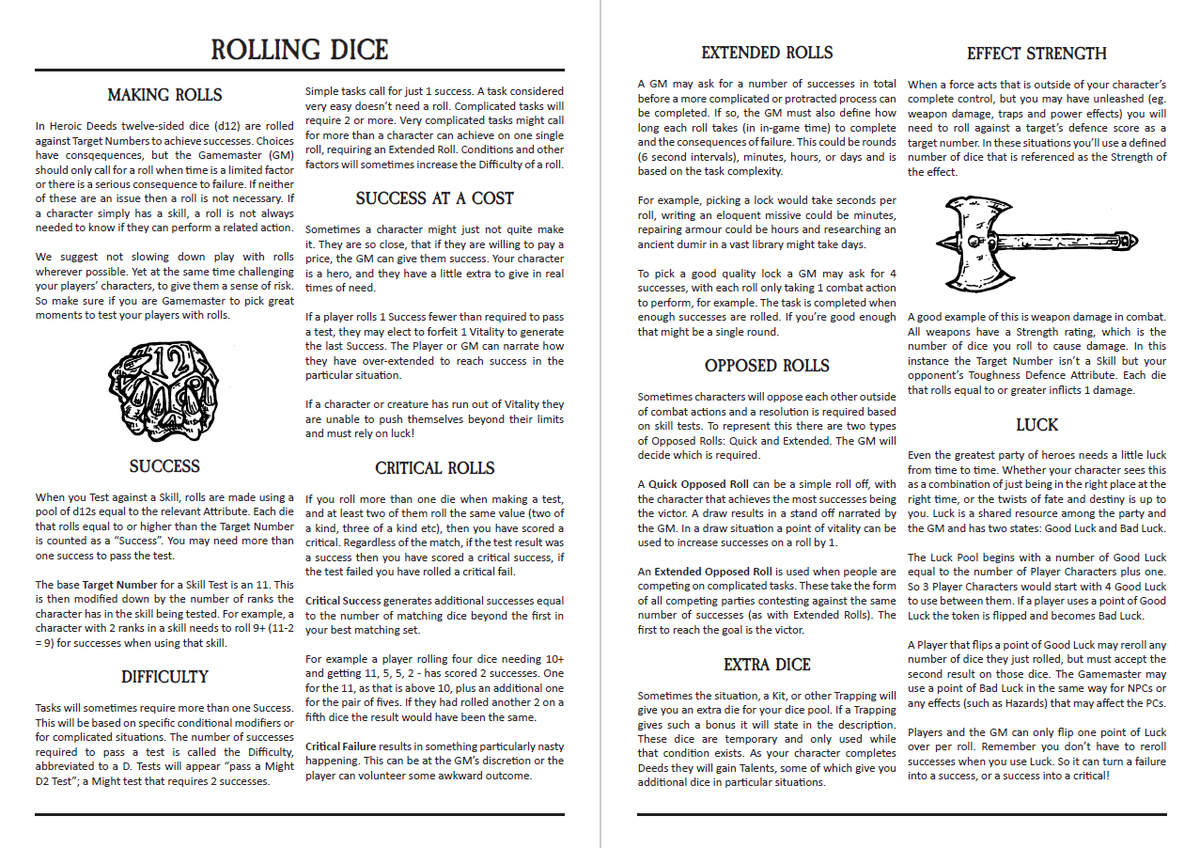 archalofax's tweet photo. I'm aiming to kickstart this later in the year. The core is there, based on #DodecaRPG from 2021, now its about fleshing out deeds, dungeons, random tables, magic systems and more. 3/5 https://t.co/AAFUaM7QR8