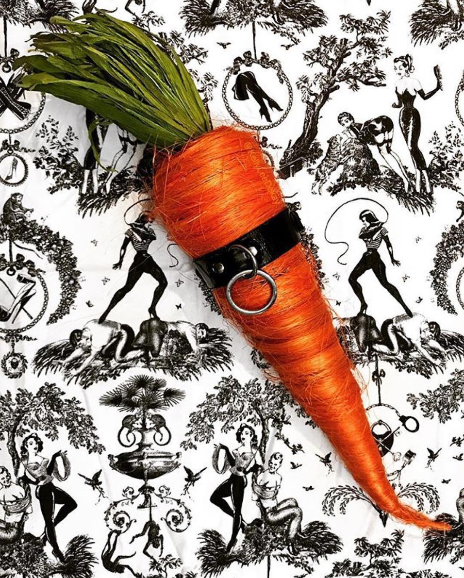 All tied up and ready to hop into some Easter mischief! 🥕