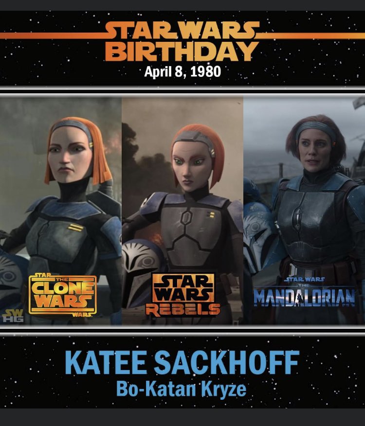 Happy Birthday to the amazing actress Katee Sackhoff AKA Bo-Katan Kryze!   