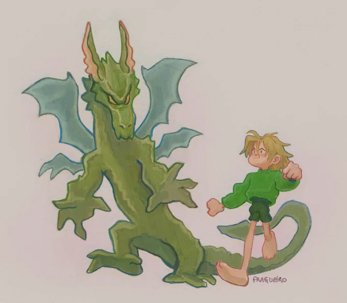 Marina and a new friend  #oc #art 