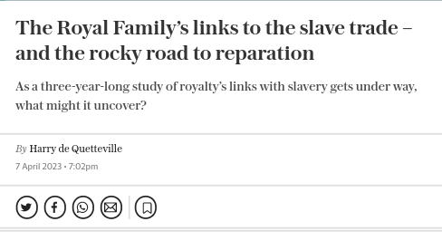 nomoremonarchs's tweet photo. Money over morals
George III (1760-1820) had moral qualms about slavery, yet to avoid a "catastrophic" "financial impact", he used "the full military resources of the British state to protect the slave colonies in the #Caribbean".
#BloodRoyals #RacistRoyalFamily #CostOfTheCrown https://t.co/7oiPBXnccu