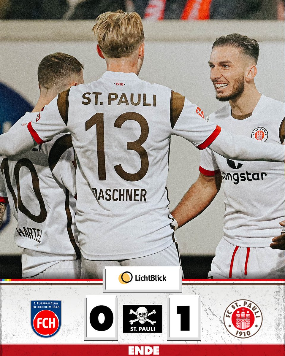 fcstpauli's tweet photo. Der Wahnsinn geht weiter: Wir holen den 10. Sieg in Folge. In einer packenden Partie, in der der Gastgeber uns alles abverlangte, erzielte Marcel #Hartel das Tor des Tages. 🤎🤍❤

#fcsp #fchfcsp | Präsentiert von @LichtBlick_de https://t.co/SdzZYz0SKJ