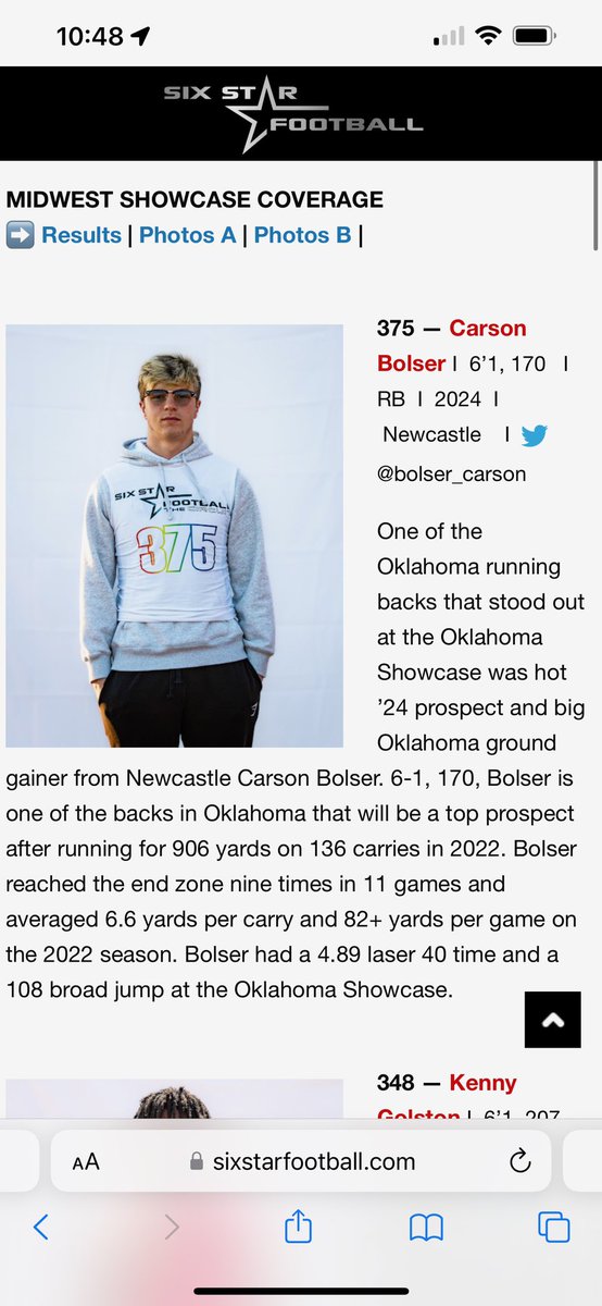 Thanks for the write up!!! <a href="/6starfootballOK/">Six Star Football | OKLAHOMA</a>