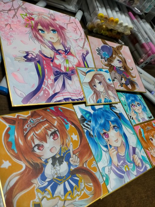 原画色紙です✨
中色紙8000円
小色紙2000円
豆色紙500円
宜しくお願いします🙇🏻‍♀️'- 