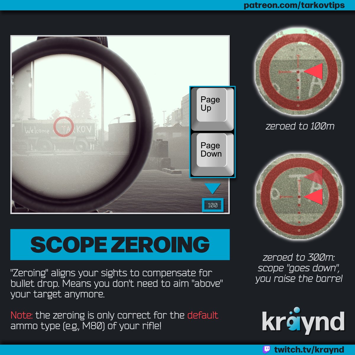 Tarkov Tips by kraynd on Twitter "Changing the "zero" setting of your