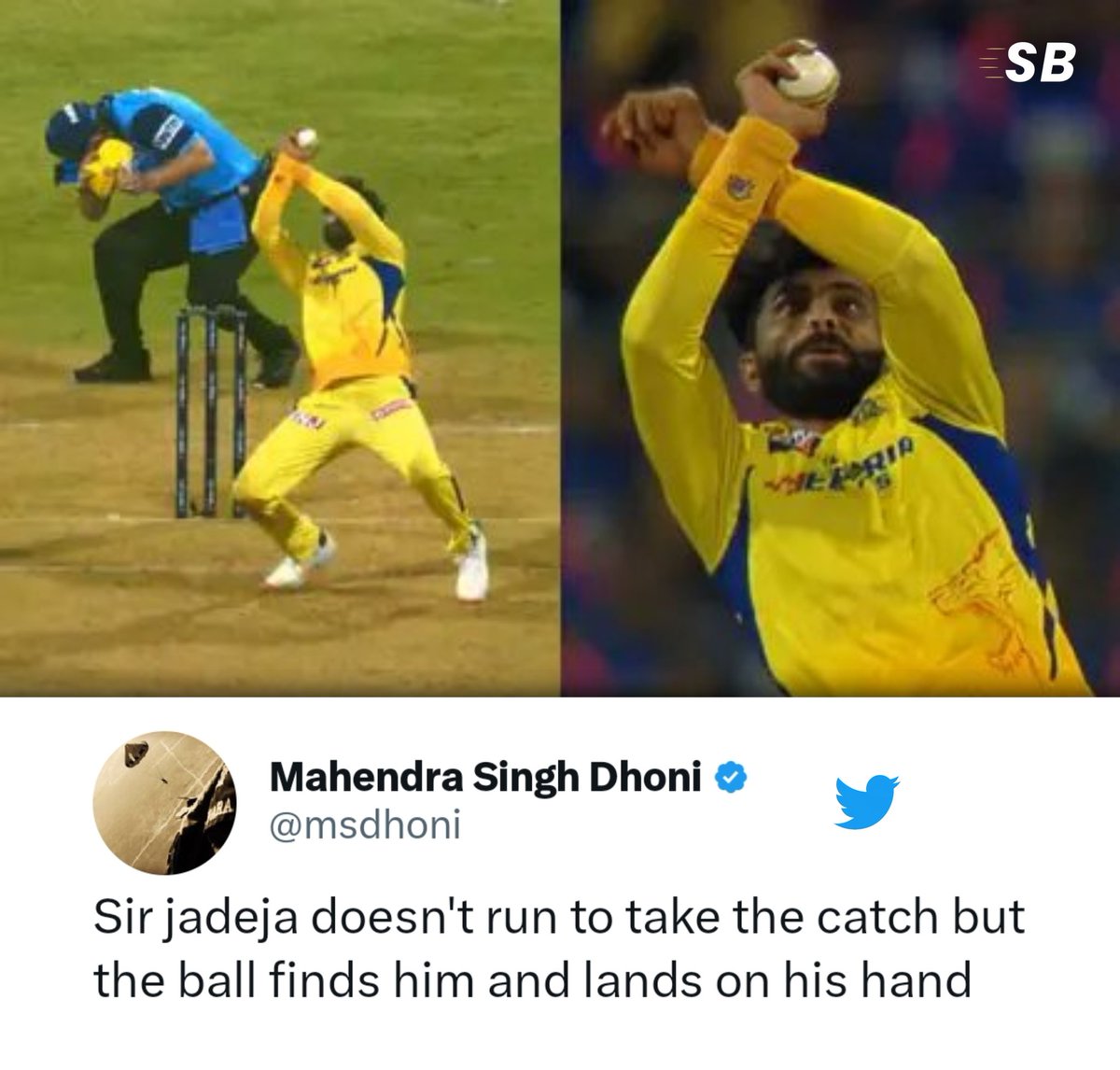 thesportsbash's tweet photo. MS Dhoni's tweet from 2013! 👏💛

#MIvCSK https://t.co/30CmnLyZRm