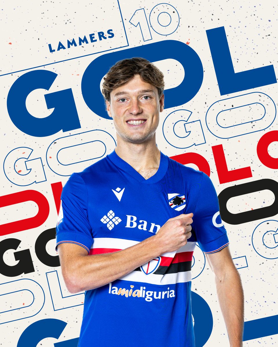 ⚽ | GOOOOOOOOAL!
 
66 - #Augello gets to the byline once again and this time it's #Lammers who heads us in front!
 
#SampCremonese 2⃣-1⃣
 
#SerieATIM
 
#FORZADORIA 🔵⚪🔴⚫⚪🔵