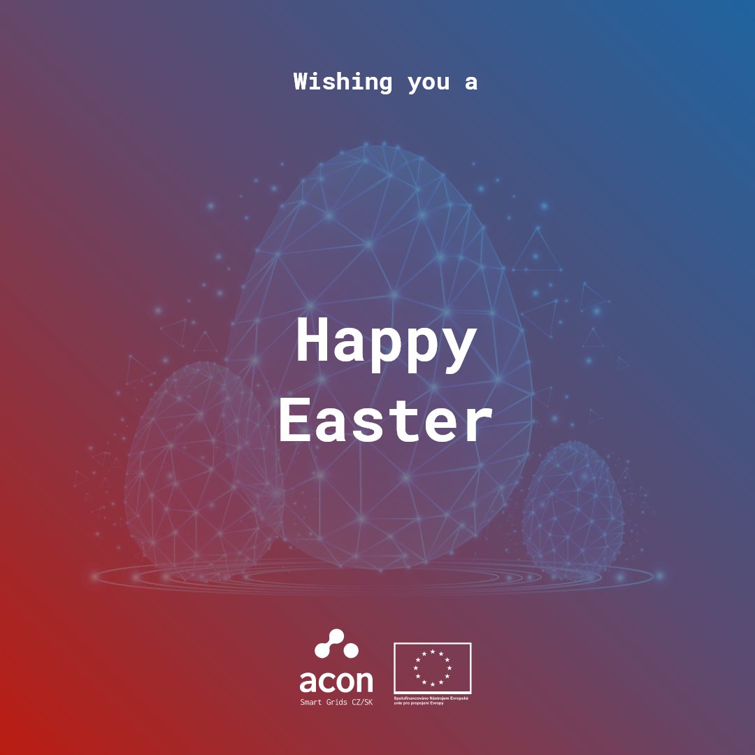 AconGrids's tweet photo. Happy upcoming Easter holidays, a rich Easter whip, and lots of spring sunshine are wished by the project ACON! 🌞🌷

#ConnectingEurope #PCIs #SmartGrids https://t.co/ZYE2vfK341